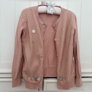Pale blush Stella McCartney little girls cardigan size 4